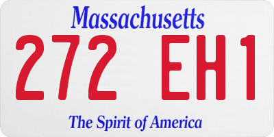 MA license plate 272EH1