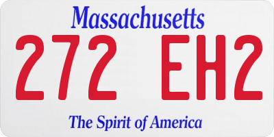 MA license plate 272EH2