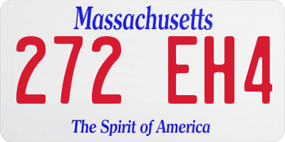 MA license plate 272EH4