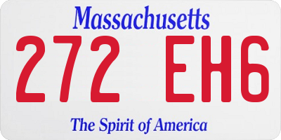 MA license plate 272EH6