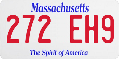 MA license plate 272EH9