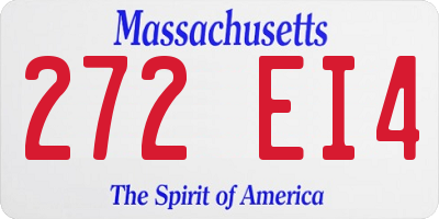 MA license plate 272EI4
