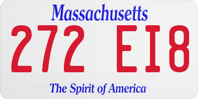 MA license plate 272EI8