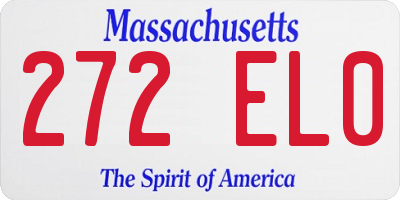 MA license plate 272EL0