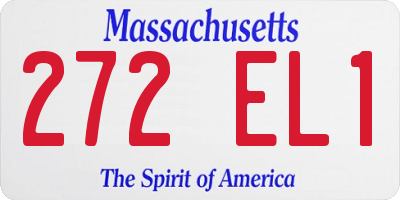 MA license plate 272EL1
