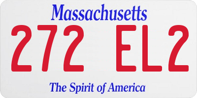 MA license plate 272EL2