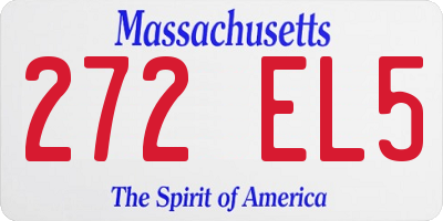 MA license plate 272EL5