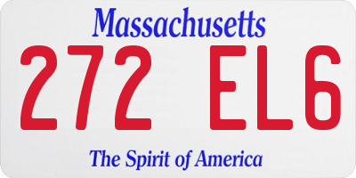 MA license plate 272EL6