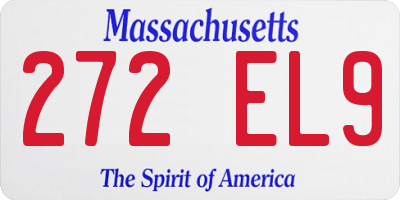 MA license plate 272EL9