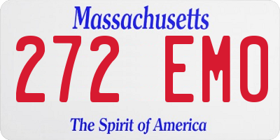 MA license plate 272EM0
