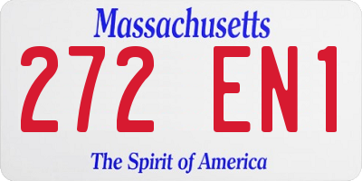 MA license plate 272EN1