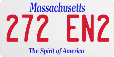 MA license plate 272EN2