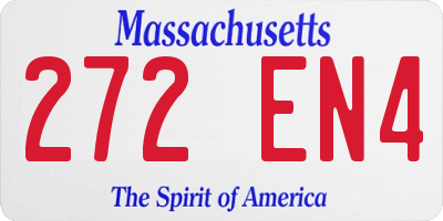 MA license plate 272EN4