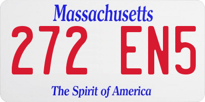 MA license plate 272EN5
