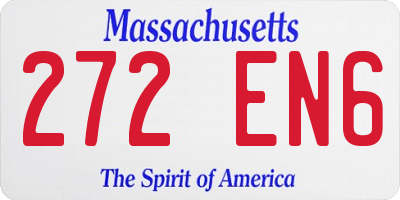 MA license plate 272EN6