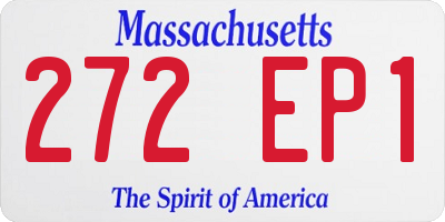 MA license plate 272EP1