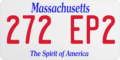 MA license plate 272EP2