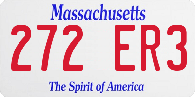 MA license plate 272ER3