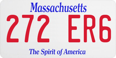 MA license plate 272ER6