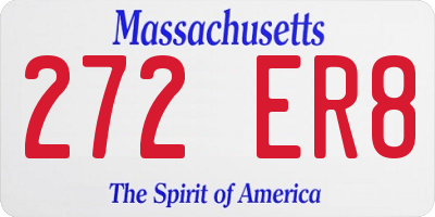 MA license plate 272ER8