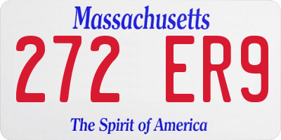 MA license plate 272ER9