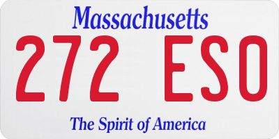 MA license plate 272ES0