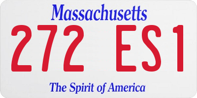 MA license plate 272ES1