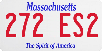 MA license plate 272ES2