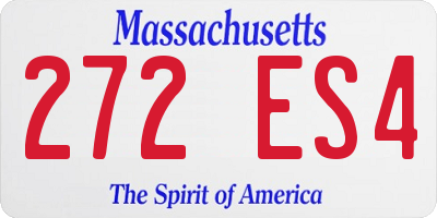 MA license plate 272ES4