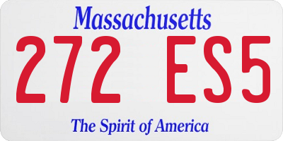 MA license plate 272ES5