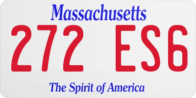 MA license plate 272ES6