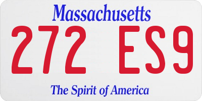 MA license plate 272ES9