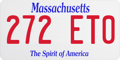 MA license plate 272ET0