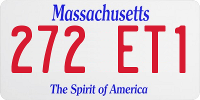 MA license plate 272ET1