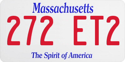 MA license plate 272ET2