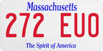 MA license plate 272EU0
