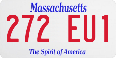 MA license plate 272EU1