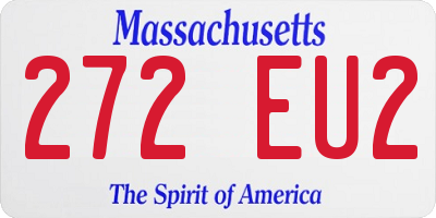 MA license plate 272EU2