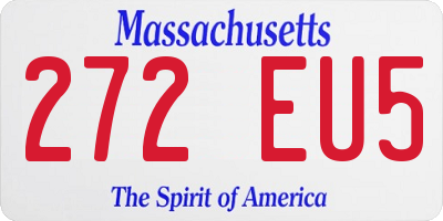 MA license plate 272EU5