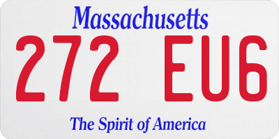 MA license plate 272EU6