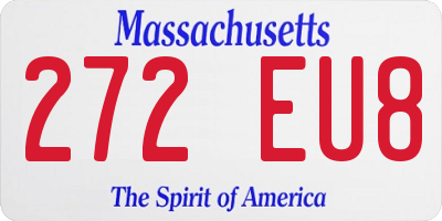 MA license plate 272EU8