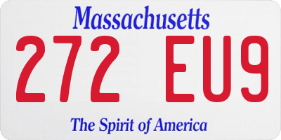 MA license plate 272EU9