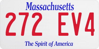 MA license plate 272EV4