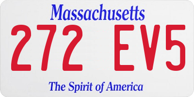 MA license plate 272EV5