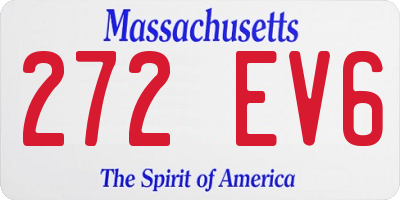 MA license plate 272EV6
