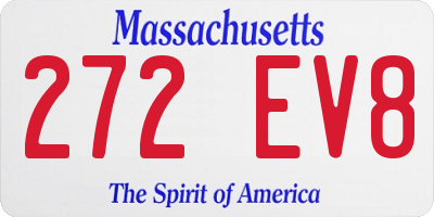 MA license plate 272EV8