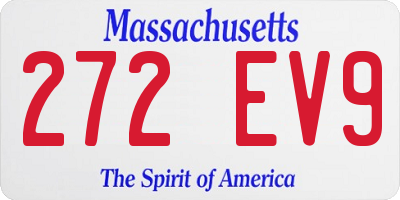 MA license plate 272EV9