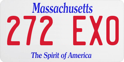 MA license plate 272EX0