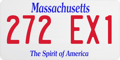 MA license plate 272EX1