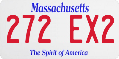MA license plate 272EX2